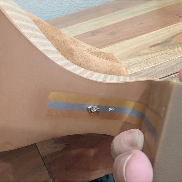 NEW SAM EDELMAN Suede Shiloh Heel Mules brown for women - Picture 10 of 11